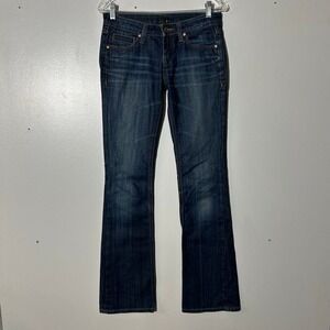 Anoname Bootcut Jeans Womens 25 Blue Denim Dark Wash Stretch Style 597-160P